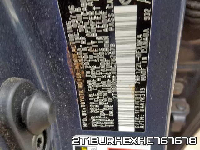 2T1BURHEXHC767678 фото 2