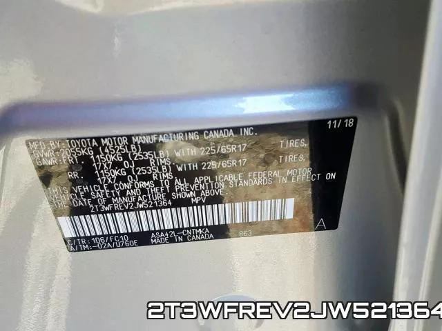 2T3WFREV2JW521364 фото 2
