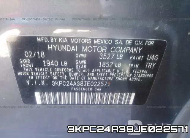 3KPC24A38JE022571 фото 10