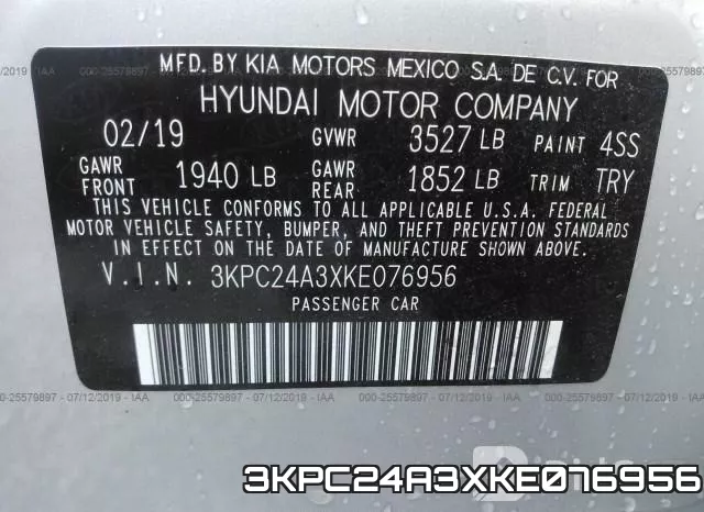 3KPC24A3XKE076956 фото 10