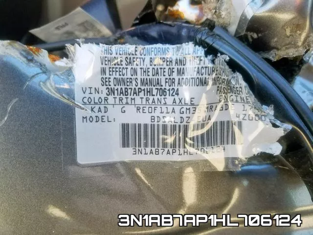 3N1AB7AP1HL706124 фото 2