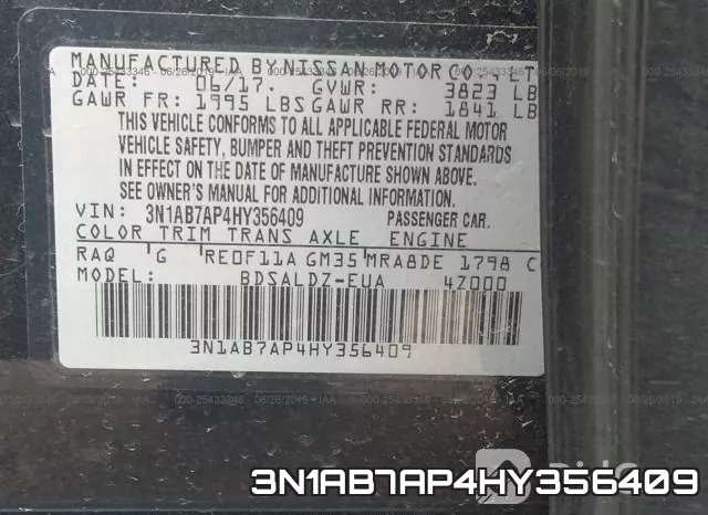 3N1AB7AP4HY356409 фото 10