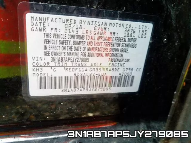 3N1AB7AP5JY279085 фото 2