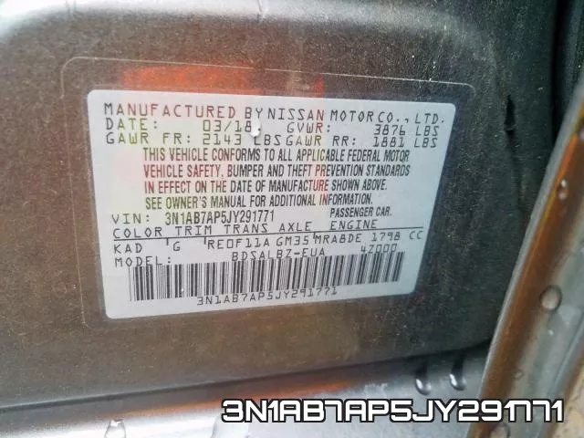 3N1AB7AP5JY291771 фото 2