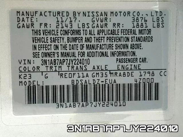 3N1AB7AP7JY224010 фото 2