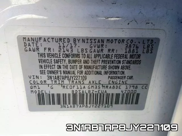 3N1AB7AP8JY227109 фото 2