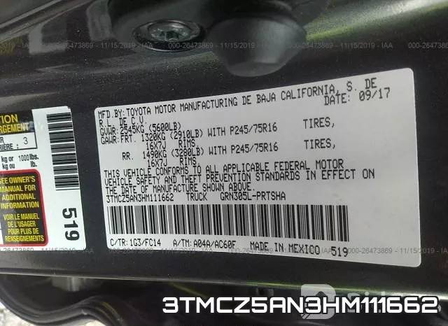 3TMCZ5AN3HM111662 фото 10