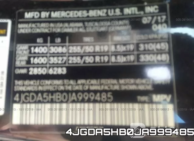 4JGDA5HB0JA999485 фото 10