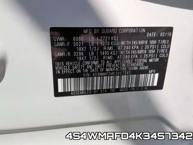 4S4WMAFD4K3457342 фото 2