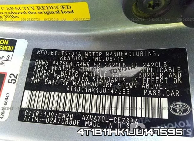 4T1B11HK1JU147595 фото 10