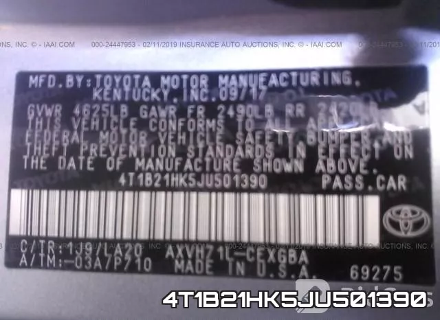 4T1B21HK5JU501390 фото 10