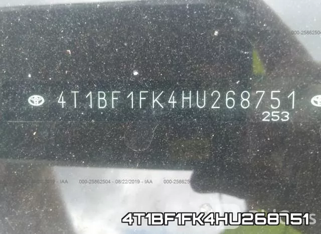 4T1BF1FK4HU268751 фото 10