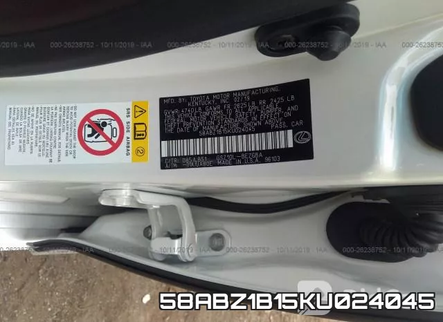 58ABZ1B15KU024045 фото 10