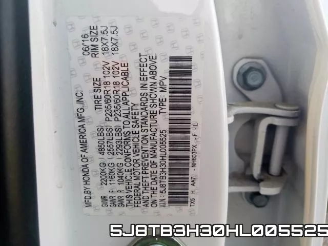 5J8TB3H30HL005525 фото 2