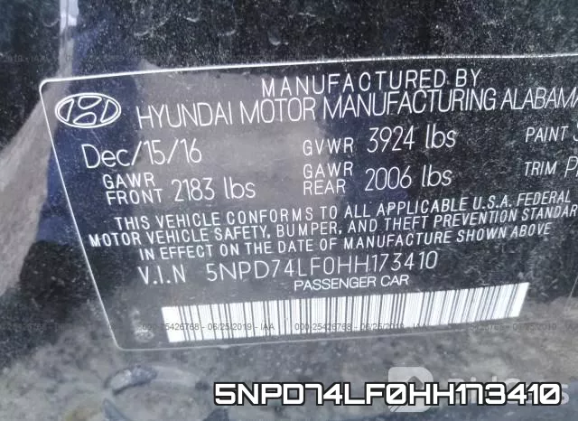 5NPD74LF0HH173410 фото 10