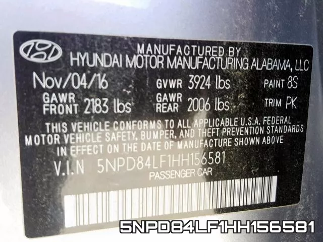 5NPD84LF1HH156581 фото 2