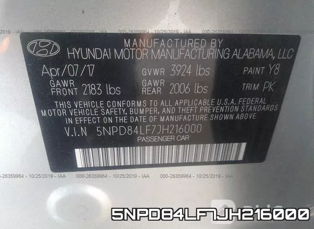 5NPD84LF7JH216000 фото 10