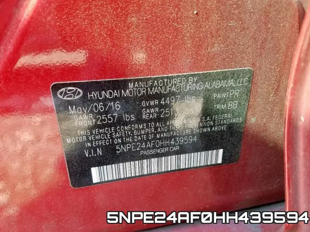 5NPE24AF0HH439594 фото 2