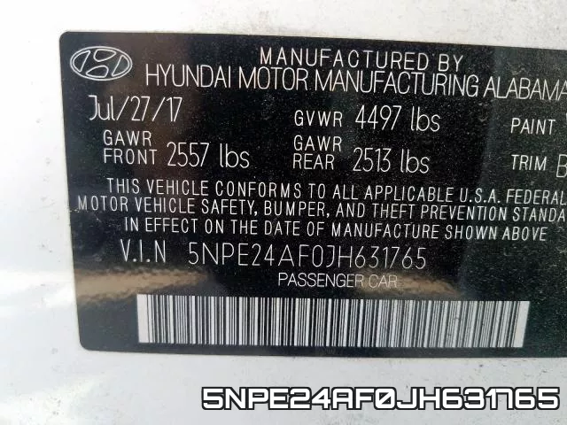 5NPE24AF0JH631765 фото 2
