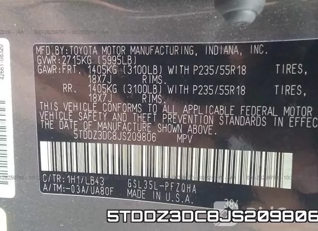 5TDDZ3DC8JS209806 фото 10