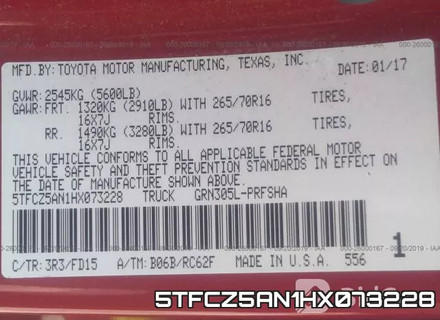 5TFCZ5AN1HX073228 фото 10