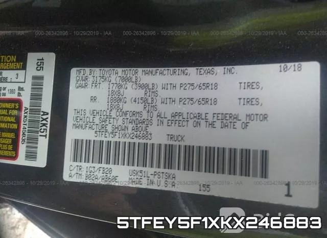 5TFEY5F1XKX246883 фото 10