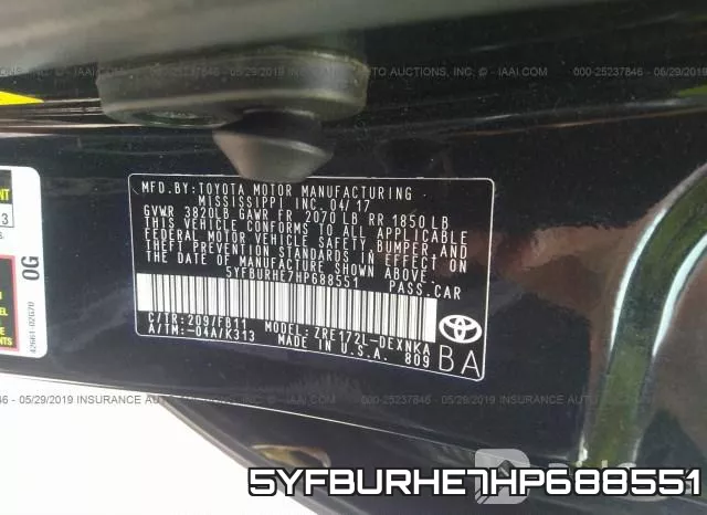 5YFBURHE7HP688551 фото 10