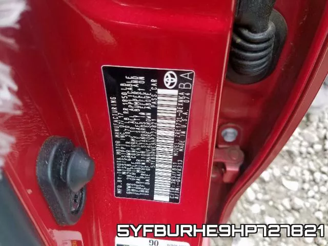 5YFBURHE9HP727821 фото 2