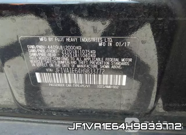 JF1VA1E64H9833772 фото 10