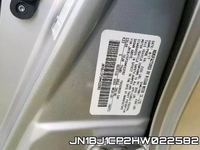 JN1BJ1CP2HW022582 фото 2