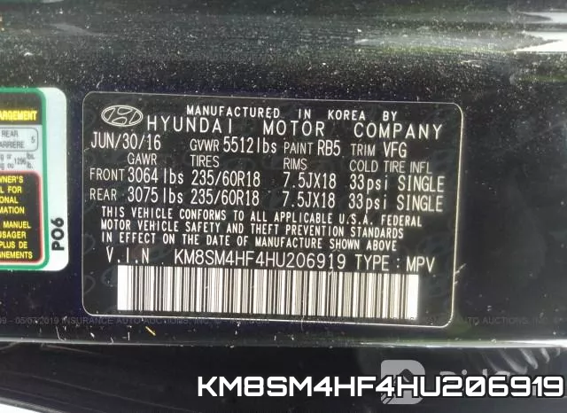 KM8SM4HF4HU206919 фото 10