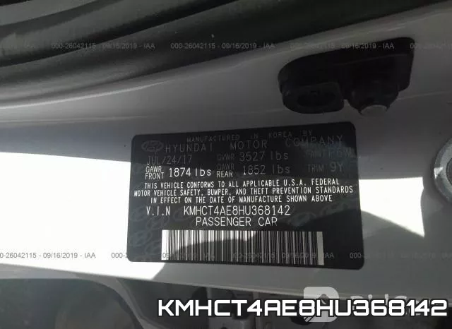 KMHCT4AE8HU368142 фото 10