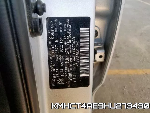 KMHCT4AE9HU273430 фото 2