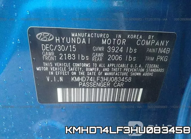 KMHD74LF3HU083458 фото 10