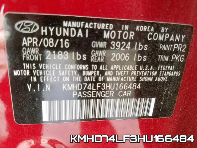 KMHD74LF3HU166484 фото 2
