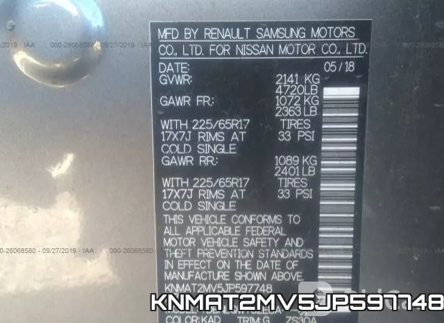 KNMAT2MV5JP597748 фото 10