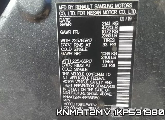 KNMAT2MV7KP531980 фото 10
