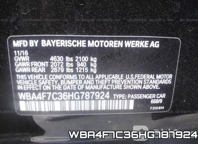 WBA4F7C36HG787924 фото 8