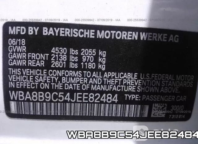 WBA8B9C54JEE82484 фото 10