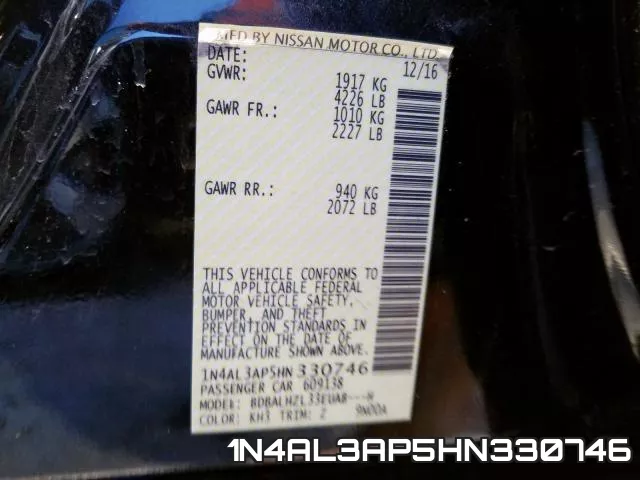 1N4AL3AP5HN330746 фото 2