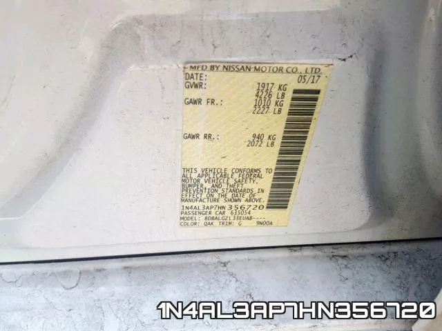 1N4AL3AP7HN356720 фото 2