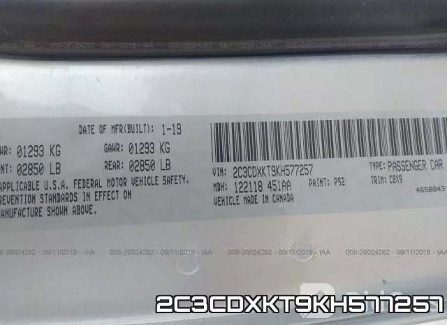 2C3CDXKT9KH577257 фото 10