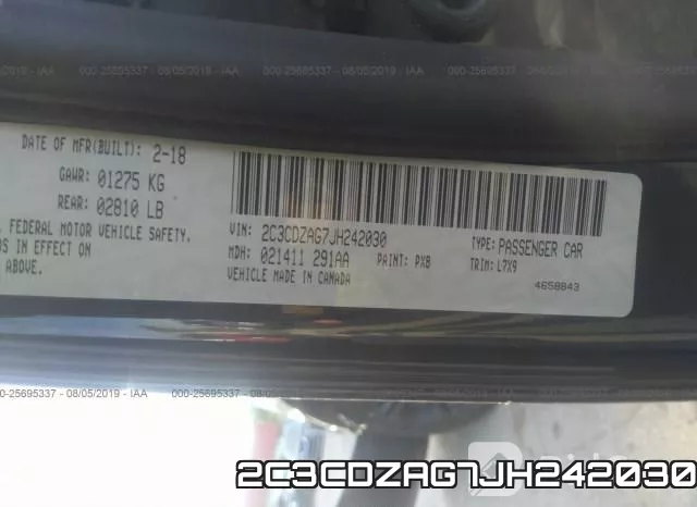 2C3CDZAG7JH242030 фото 10