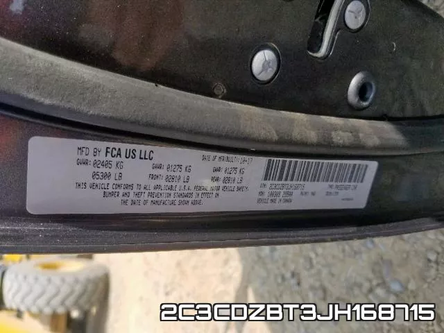 2C3CDZBT3JH168715 фото 2