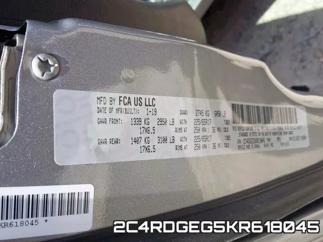 2C4RDGEG5KR618045 фото 2