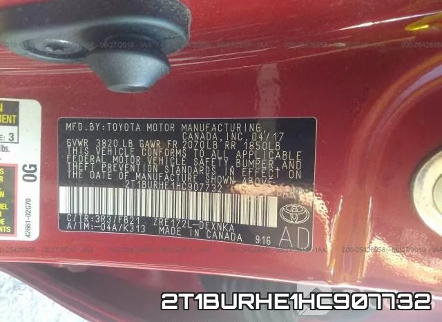 2T1BURHE1HC907732 фото 10