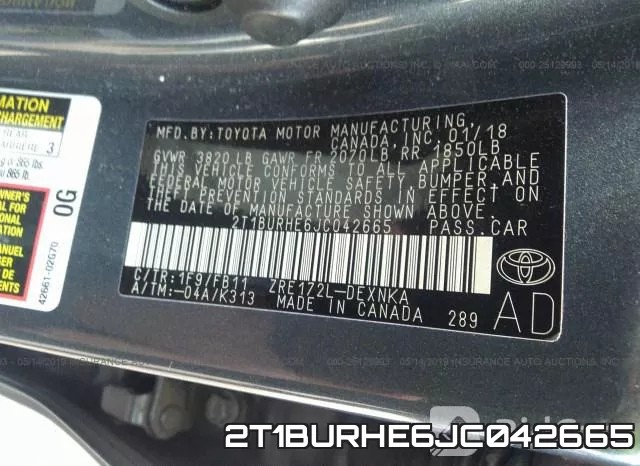 2T1BURHE6JC042665 фото 10