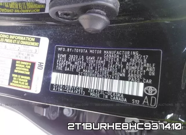 2T1BURHE8HC937410 фото 10