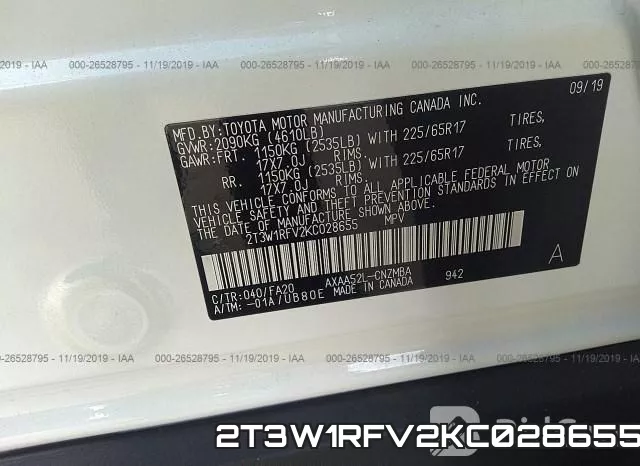 2T3W1RFV2KC028655 фото 10