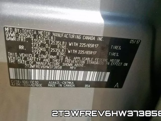 2T3WFREV6HW373858 фото 2